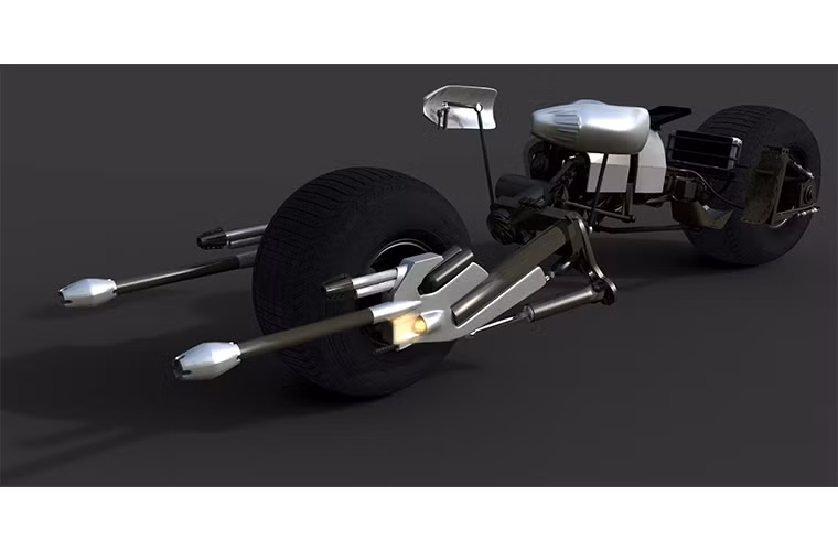 Batpod: "Con quái vật" này hoạt động nhờ sử dụng công nghệ làm mát bằng nước, với động cơ xi-lanh đơn tập trung vào khả năng tăng tốc nhanh chóng. Tuy trông hơi nặng nề, nhưng đó chỉ là cảm nhận ban đầu bởi trọng lượng của xe khá nhẹ và nó có thể dễ dàng cho bất kỳ mẫu xe "tốc độ ánh sáng" nào "hít" khói".