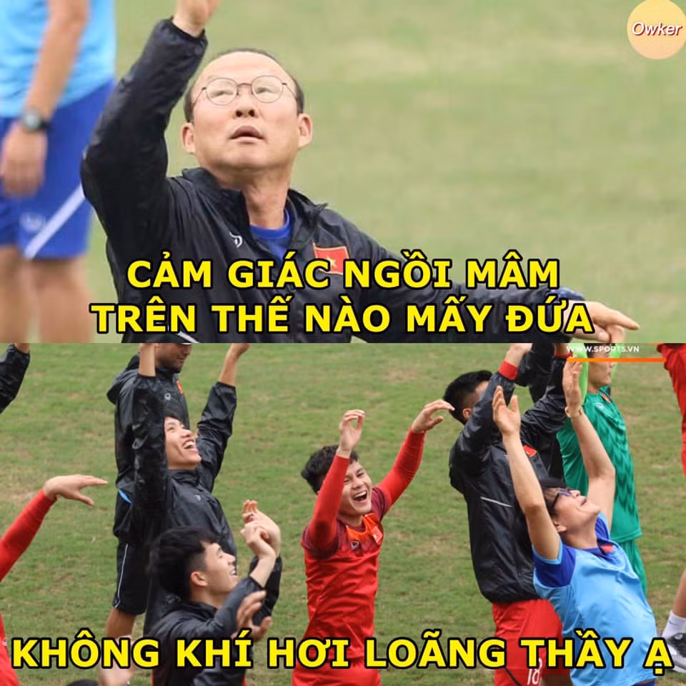 Phiên bản ăn mừng chiến thắng hài hước của thầy Park và các học trò.