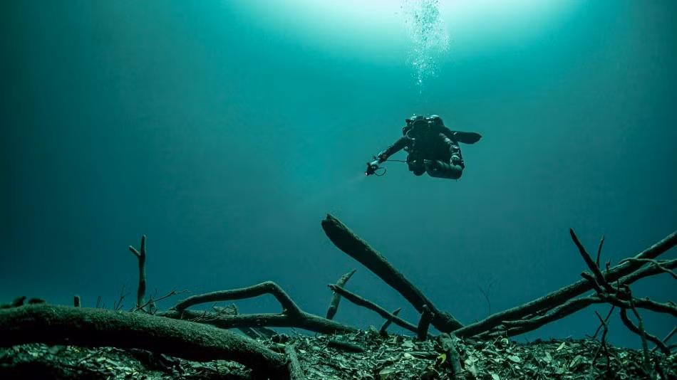 Nơi đây được gọi là Cenote Angelita, trong tiếng Tây Ban Nha có nghĩa là "thiên thần nhỏ". Nơi này luôn được một lớp mỏng khí hydrogen sulfate bao bọc tạo nên sự tách biệt giữa nguồn nước mặn và nước ngọt vô cùng độc đáo. (Nguồn Sina)