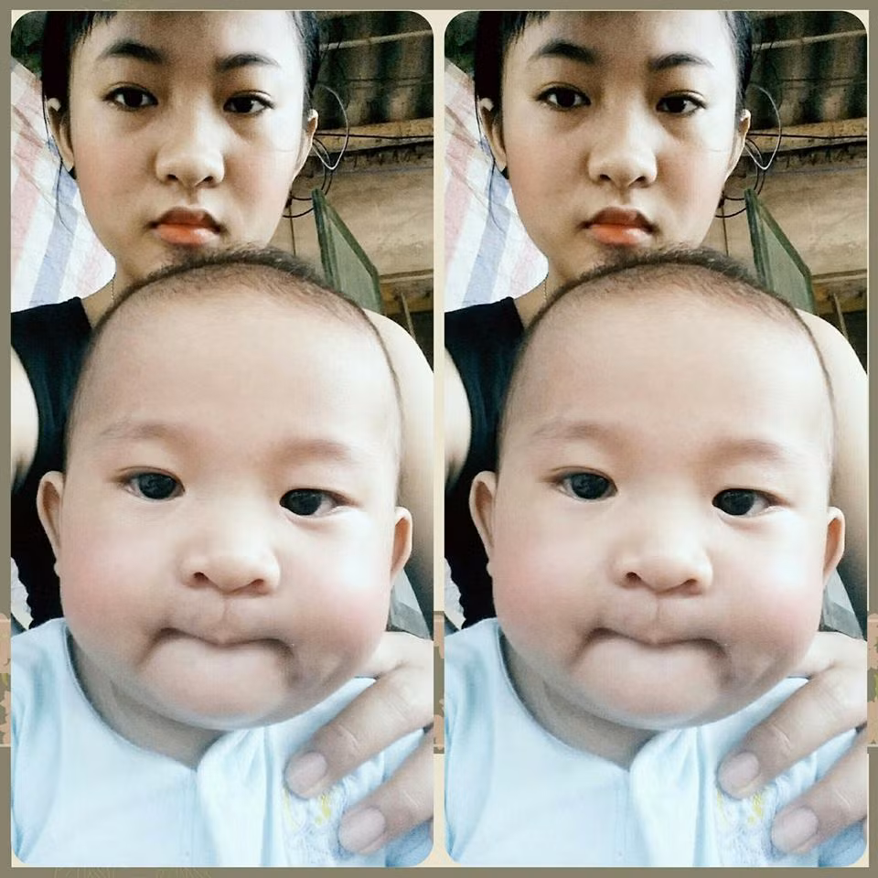 Do hơn cậu em nhiều tuổi nên nhiều khi bế em ra ngoài đường ai không biết đều nghĩ là hai mẹ con. Những lúc như vậy Oanh đều vui vẻ giải thích cho mọi người hiểu.