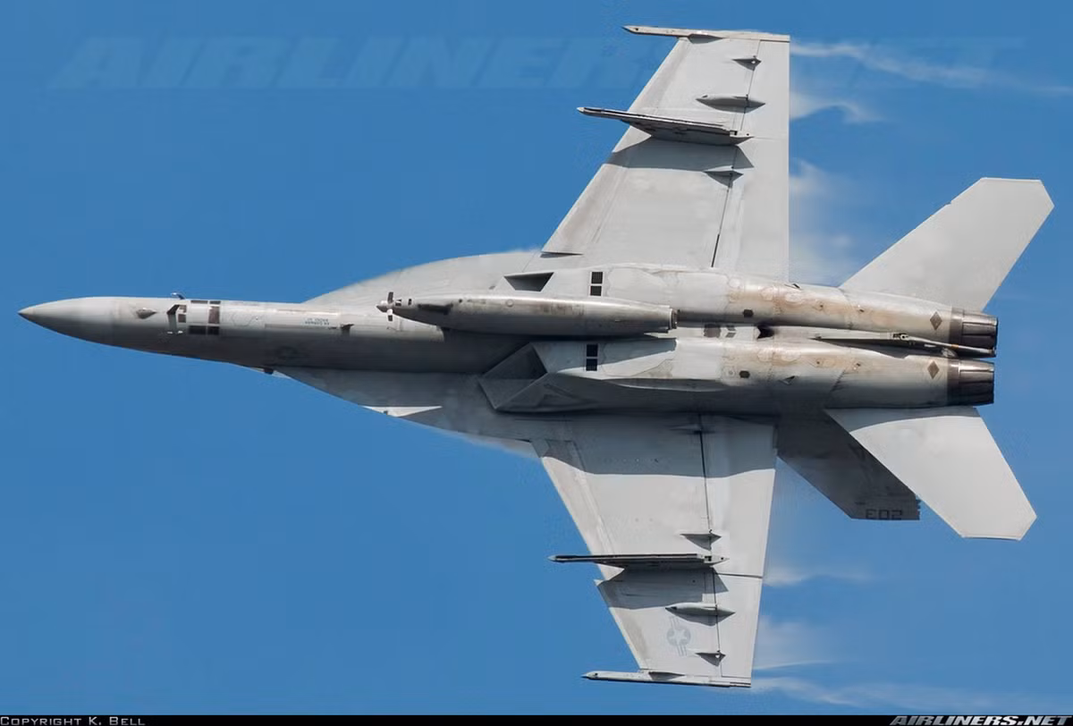 F/A-18 Super Hornet sở hữu kho vũ khí khổng lồ, phù hợp với mọi hoạt động tác chiến. Cụ thể, nó được trang bị một khẩu pháo 6 nòng 20mm ở mũi máy bay cùng 11 giá treo trên cánh và thân cho phép mang 8 tấn tải trọng ngoài. Nó có thể triển khai nhiều loại tên lửa cho đủ mọi nhiệm vụ trên cả ba mặt trận: Tên lửa không đối không AIM-9, AIM-120; tên lửa không đối đất AGM-65, AGM-154 JSOW, AGM-158 JASSM, AGM-84 SLAM-ER; tên lửa chống radar HARM; tên lửa chống hạm AGM-84. Ngoài ra, nó có thể mang nhiều loại bom từ “bom ngu” tới “bom tinh khôn”.