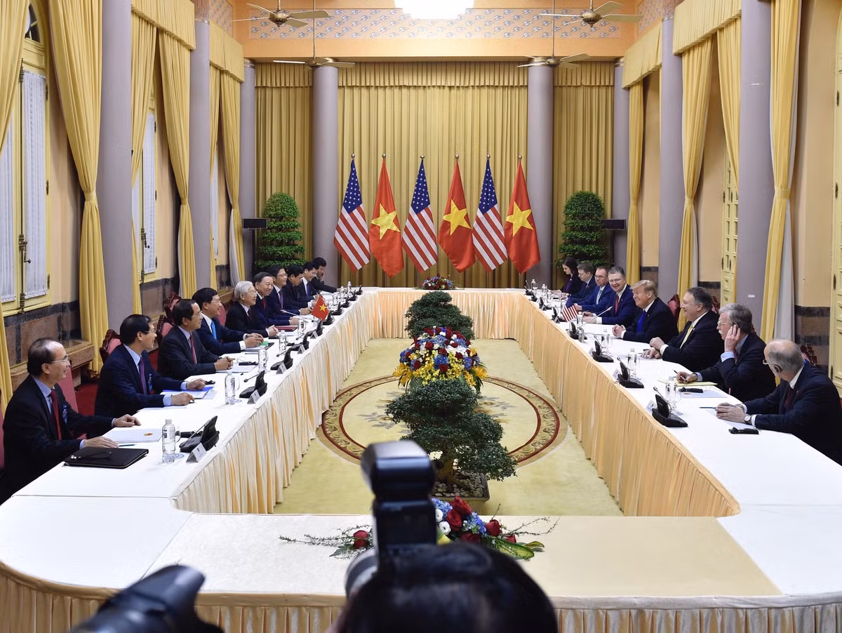 Truc tiep: Tong thong Donald Trump hoi dam Tong Bi thu, Chu tich nuoc Nguyen Phu Trong-Hinh-5