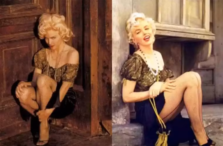 Madonna được cho là một trong những ngôi sao bắt chước Marilyn Monroe giống nhất. Nhờ trang phục giống hệt và mái tóc vàng mà nhìn thoáng qua ai cũng tưởng Madonna là Marilyn Monroe.