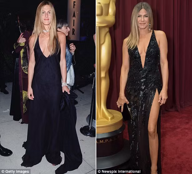 So hình ảnh Jennifer Aniston từ năm 2000 đến nay sẽ thấy cô không hề bị già đi, thậm chí hiện tại nữ diễn 48 tuổi còn được khen xinh và quyến rũ hơn so với 17 năm về trước. (Ảnh: Getty Images, Newspix International)