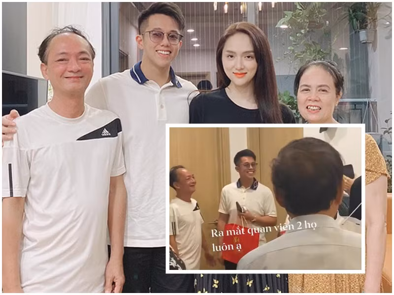 Nam CEO khéo lấy lòng bố mẹ Hương Giang khi tặng hộp tổ yến thượng hạng ngày ra mắt. Ảnh: FB Hương Giang