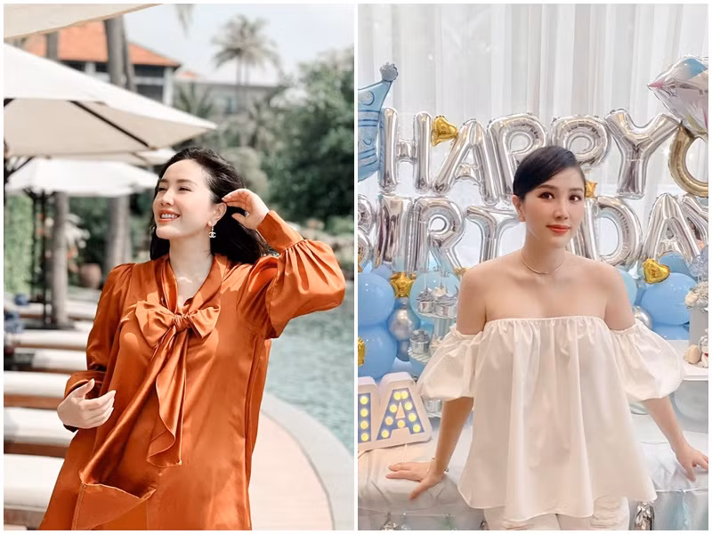Mới đây, Bảo Thy lần đầu xác nhận chuyện bầu bí và sinh con. Trong quá trình mang thai, nữ ca sĩ khéo giấu bụng bầu. Ảnh: FB Bảo Thy