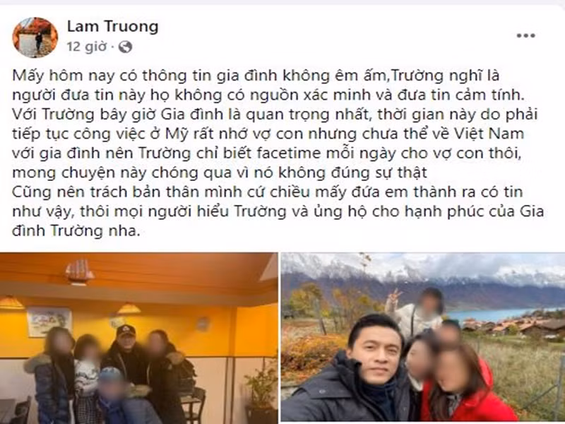 Lam Truong len tieng ve tin don ly hon lan 2
