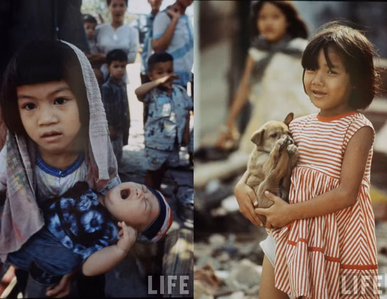 Những đứa trẻ không còn nhà ở Sài Gòn.