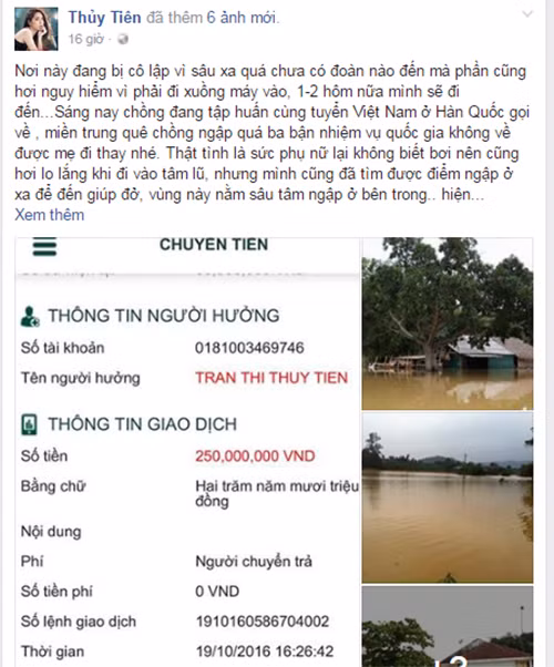 Thuy Tien Cong Vinh ung ho dong bao mien Trung 250 trieu-Hinh-2