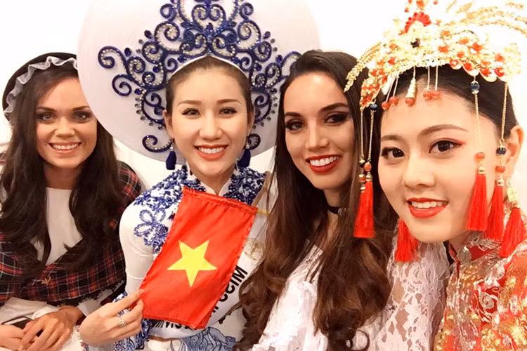 Trên trang cá nhân, Bảo Như thường xuyên cập nhật hình ảnh của mình tại cuộc thi Hoa hậu Liên lục địa 2016. (Ảnh: FBNV)