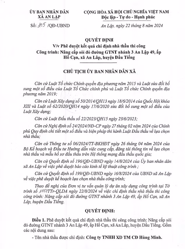 Bình Dương: Công ty Hùng Minh - nhà thầu quen mặt tại UBND xã An Lập - Hình 3 Binh Duong: Cong ty Hung Minh - nha thau quen mat tai UBND xa An Lap-Hinh-3