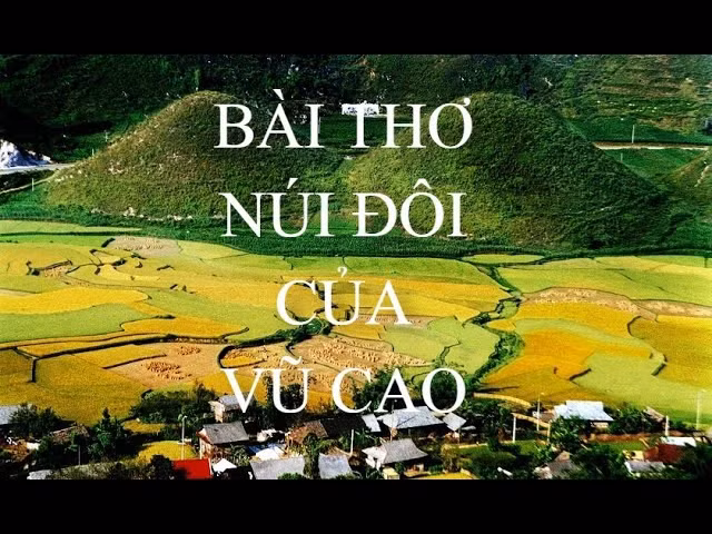 Trước khi Vũ Cao sáng tác bài thơ Núi đôi, ông dự định viết truyện ngắn. Nhưng khi nghe chuyện thật, cảm xúc ông dâng trào thành thơ.