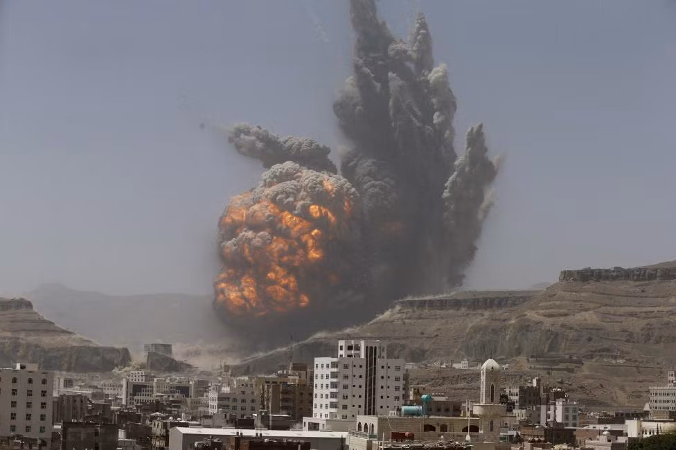 A Rap Xe-ut tai khong kich Yemen
