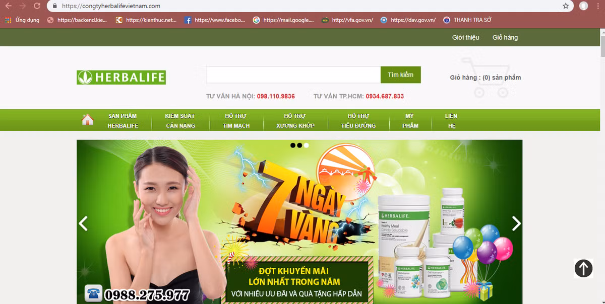 Lý do Cục ATTP khuyến cáo không mua Herbalife trên các website này? Ly do Cuc ATTP khuyen cao khong mua Herbalife tren cac website nay?