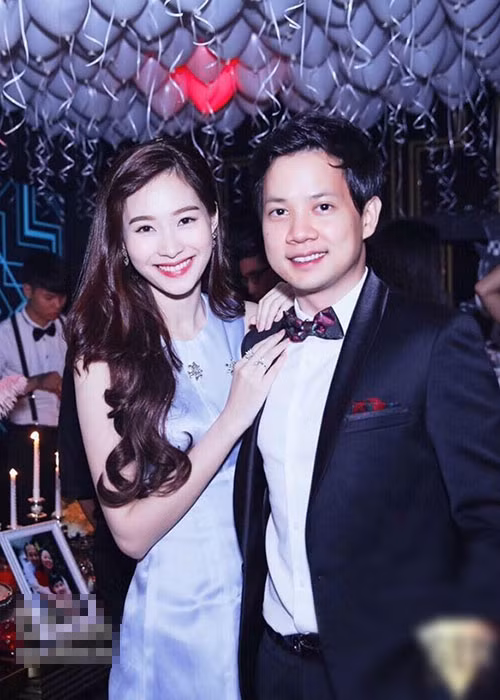 Tháng 5/2014, Hoa hậu Đặng Thu Thảo và doanh nhân Trung Tín gặp nhau trong một bữa tiệc sinh nhật của một người bạn chung. Ảnh: Vietnamnet