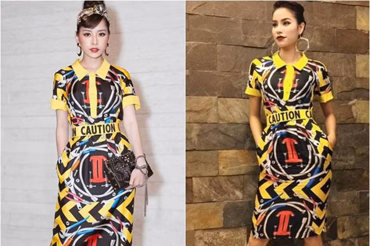 Cùng diện một mẫu váy hàng hiệu, Chi Pu và Hoa hậu Phạm Hương đều toát lên vẻ sang trọng. Ảnh: Dân Việt