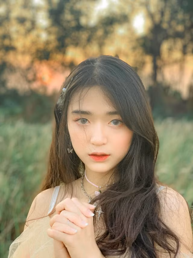 Khuôn mặt cân đối, nụ cười rạng rỡ cùng mái tóc dài mượt khiến ai cũng không thể rời mắt khỏi Hoàng Yến. Nhiều người con gọi nữ sinh là “thiên thần áo dài”, “cực phẩm nữ sinh”.