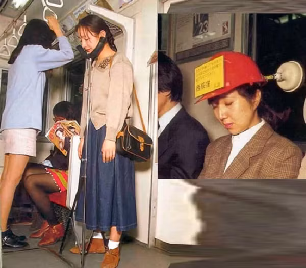 Thiết bị này sẽ giữ đầu bạn khỏi phải gật gù để có một giấc ngủ thoải mái hơn trong thời gian ngồi tàu điện. Hơn thế bạn hoàn toàn có thể yên tâm tận hưởng giấc ngủ khi hành khách đi cùng sẽ đánh thức bạn dậy theo nội dụng bảng thông báo được gắn kèm.