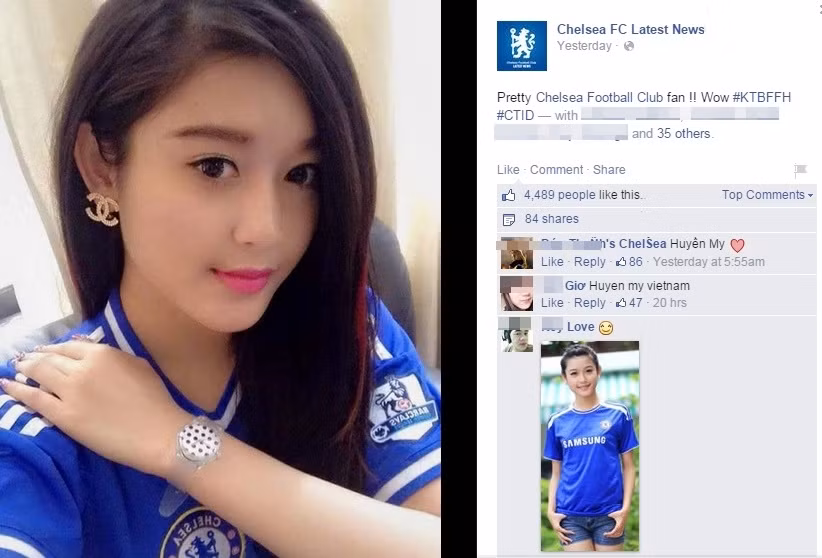 Á hậu Huyền My gợi cảm làm mê mệt fan Chelsea A hau Huyen My goi cam lam me met fan Chelsea