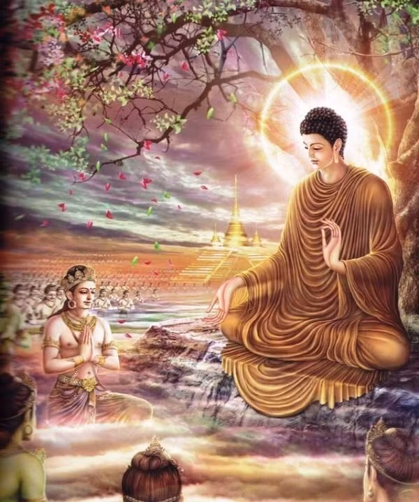 Cụ thể, theo giáo sư Davids, lần đầu tiên trong lịch sử loài người, Đức Phật khuyến dụ, khẩn cầu và kêu gọi con người không nên làm hại một sinh mạng, không nên dâng lời cầu nguyện, lời ca tụng, hay hy sinh (sinh mạng) cho các Thần linh. Với tất cả tài hùng biện, Ngài đã có lần hùng hồn tuyên bố là Thần linh, nói cho đúng, cũng cần đến sự giải thoát cho chính họ.
