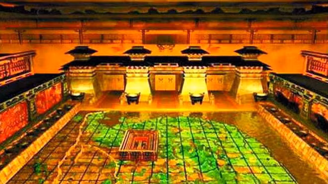 Thay vì sử dụng nước, những dòng sông trong lăng mộ Tần Thủy Hoàng có chứa thủy ngân.