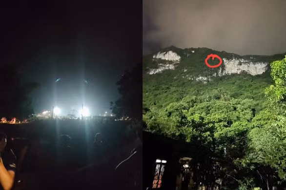 Video: Nghe tieng keu cuu, soi den san van dong giai cuu 2 hoc sinh mac ket gan dinh nui