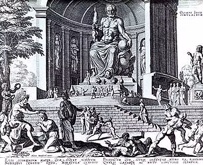 3. Tượng thần Zeus ở Olympia là một tác phẩm điêu khắc nổi tiếng và được coi là một trong 7 kỳ quan thế giới cổ đại. Nằm tại đền Olympia ở Hy Lạp, tượng thần Zeus là một biểu tượng của sự tôn trọng và sùng bái đối với vị thần tối cao trong thần thoại Hy Lạp.