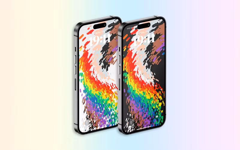 iOS 16.5 cũng bổ sung thêm một hình nền Pride mới cho màn hình khóa, nhằm ủng hộ cộng đồng và văn hóa LGBTQ+.