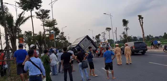 Đến tối cùng ngày (17/7), tài xế Vũ Văn Thắng đã đến trụ sở Công an huyện Thanh Oai trình diện. (Ảnh: Infonet)