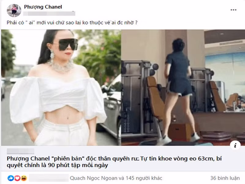Quách Ngọc Ngoan còn thường xuyên "thả tim" và "like" các dòng trạng thái của Phượng Chanel trên trang cá nhân.