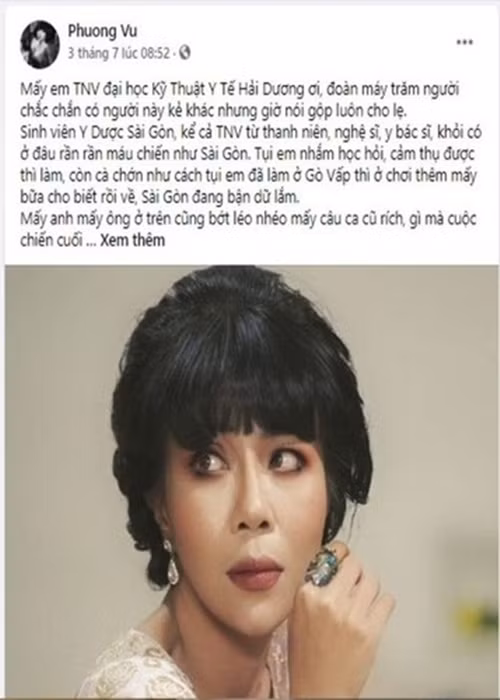 Gần đây, MC Trác Thúy Miêu gây tranh cãi khi đăng tải trên mạng xã hội facebook bài viết có dấu hiệu gây mâu thuẫn, kích động về việc các cán bộ, giảng viên, sinh viên Đại học Kỹ thuật, Y tế Hải Dương triển khai nhiệm vụ hỗ trợ chống dịch COVID-19 tại TPHCM. Ảnh: VTV