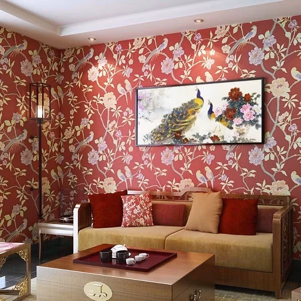 Màu đỏ tăng vẻ đẹp quyến rũ và sang trọng cho căn phòng. Ảnh: Wismahome.