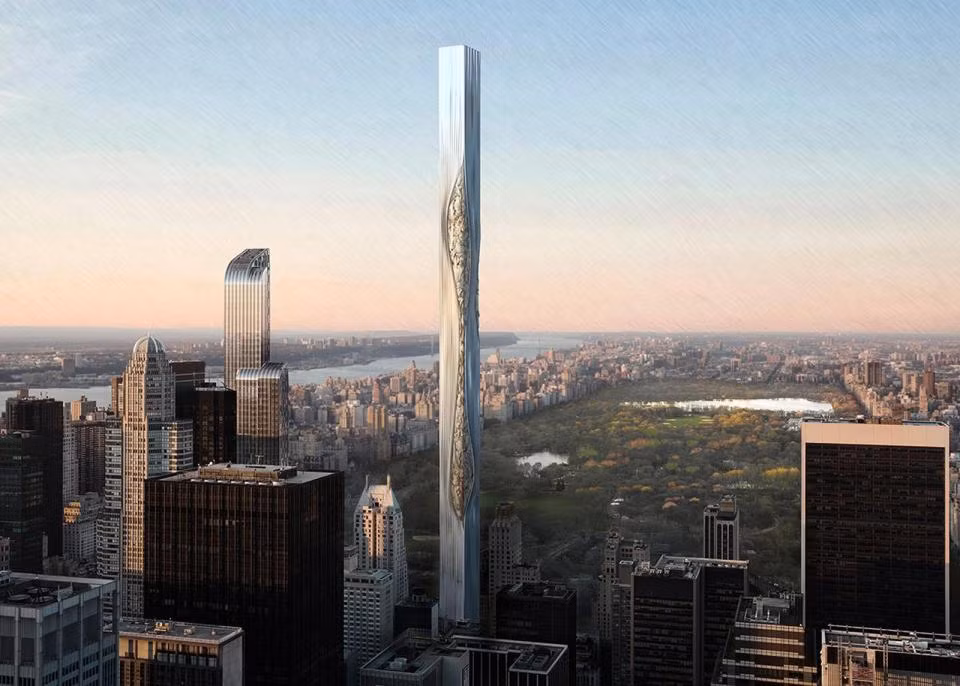 Tòa tháp chọc trời xây bằng vật liệu uốn dẻo ở thành phố New York.