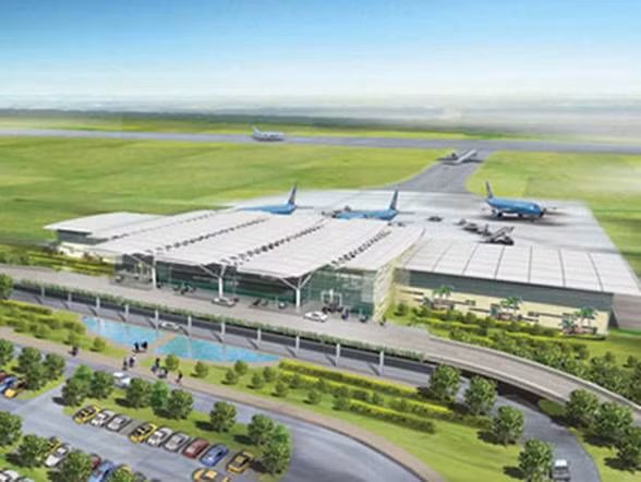 Sân bay quốc tế Vân Đồn (Quảng Ninh) là sân bay tư nhân đầu tiên tại Việt Nam. Theo dự kiến sân bay sẽ đi vào hoạt động từ quý II/2018. Ảnh: Baoxaydung.