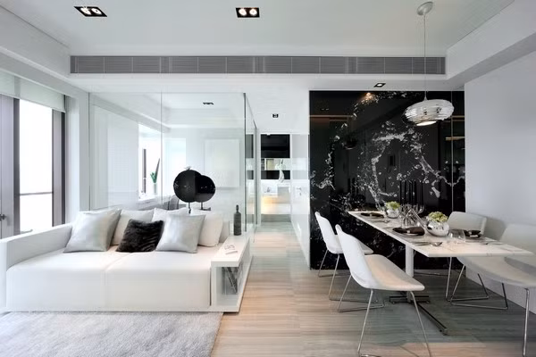 Sự kết hợp sáng tạo của hai gam màu tương phản đen và trắng mang đến giá trị lâu bền. Ảnh: Goscvietnam.