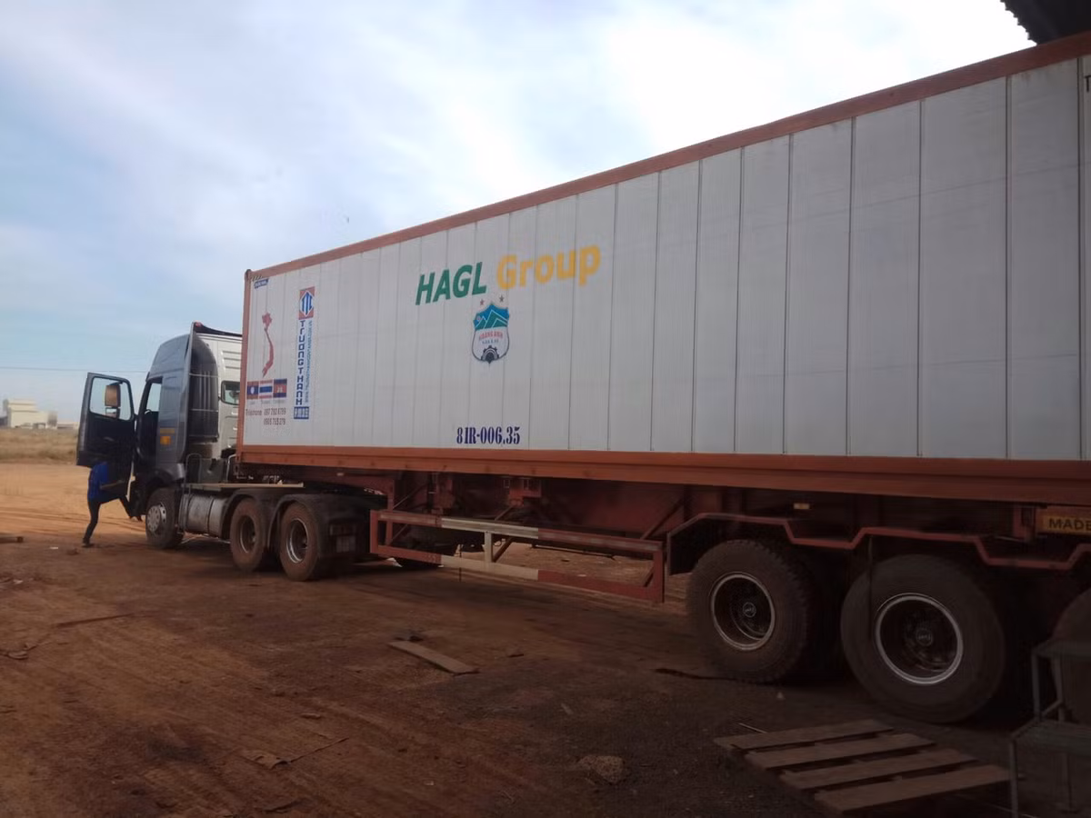 Theo nguồn tin trên website HAGL Group, trong ngày 8/12, công ty của bầu Đức xuất khẩu container ớt đầu tiên sang qua cửa khẩu Bằng Tường.