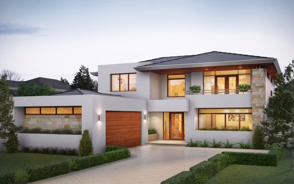 Với diện tích 100m2, gia chủ có thể chọn mẫu nhà 2 tầng theo dáng biệt thự mini sân vườn sang trọng. Ảnh: Kientrucadong.