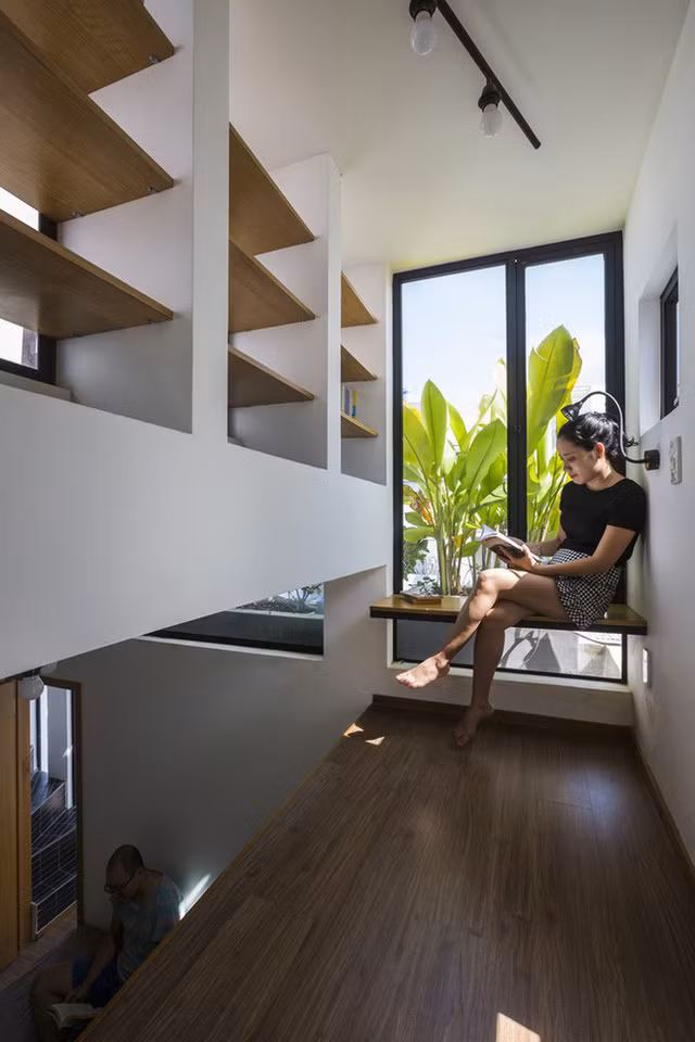 Diện tích nhỏ nhưng vẫn có không gian xanh để thư giãn.