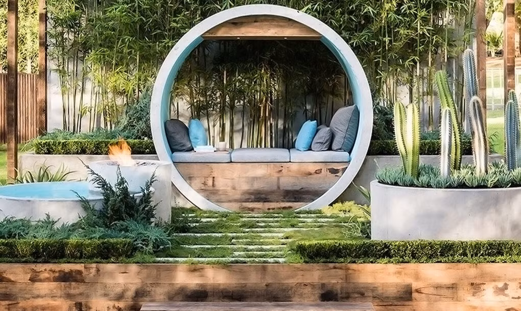 Ống cống trở thành khu nhà vườn ngắm cảnh lý tưởng. Ảnh: Inhabitat.