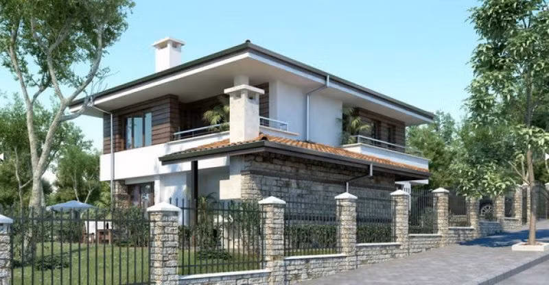 Thiết kế theo phong cách nhà vườn, ngôi nhà có hè nhỏ đặt bàn trà ngắm cảnh thiên nhiên. Ảnh: 10nhadep.