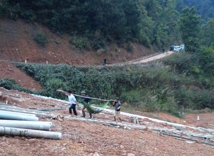 Hiện trường vụ tai nạn.