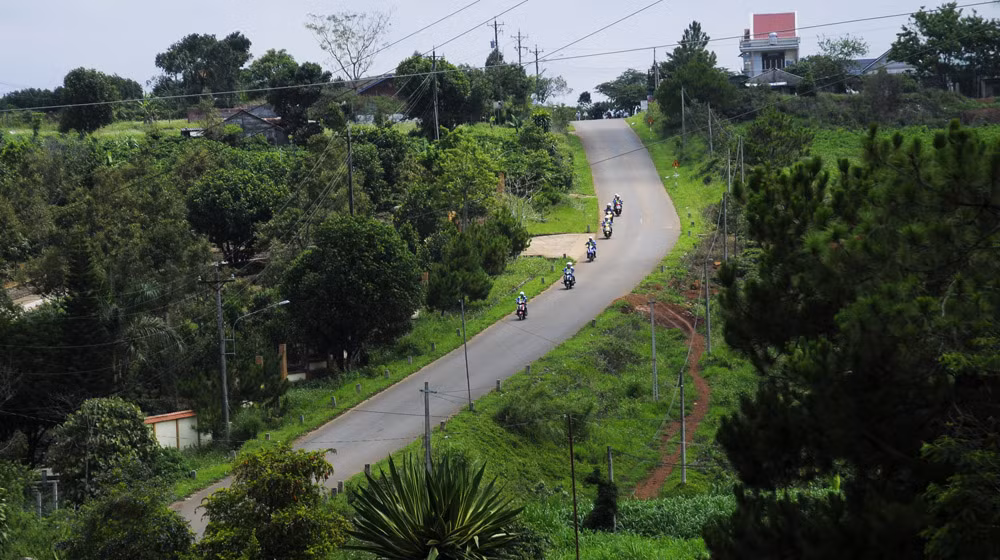Khung cảnh tại cung đường thuộc xã Lộc Tân, huyện Bảo Lâm, tỉnh Lâm Đồng.
