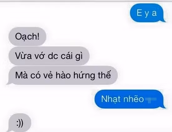 Theo chia sẻ của Anh Thư, một bà mẹ trẻ ở Hà Nội thử lòng chồng bằng tin nhắn "Em yêu anh" và nhận lại được dòng tin "Anh cũng thế": "Cảm thấy như được quạt vào lòng ấy. Vợ chồng mới cưới nhưng lo toan cuộc sống, con cái cũng vất vả, ít khi có dịp hẹn hò, lãng mạn như hồi mới yêu... nên những tin nhắn, phản ứng từ anh như thế này khiến mình sung sướng lắm".