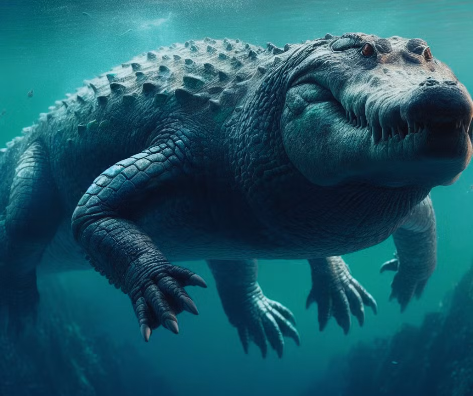 Nổi tiếng không kém Anomalocaris là quái thú Deinosuchus. Đây là một trong những loài cá sấu lớn nhất từng sinh sống trên Trái Đất. Chúng sống cách đây khoảng 75 triệu năm và phân bố chủ yếu ở bờ biển phía đông Bắc Mỹ.