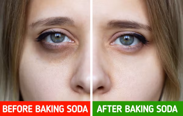 Chống quầng mắt bằng baking soda. Thức khuya chạy deadline sẽ khiến bạn đối diện tình trạng thâm quầng mắt chỉ sau vài đêm. Lúc này, bạn có thể tận dụng baking soda kết hợp với sữa để massage nhẹ nhàng. Natri trong baking soda có tác dụng chống viêm, khử trừng, giảm vết thâm hiệu quả.