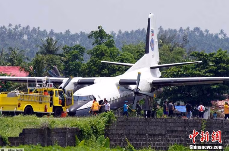 Máy bay chở khách Fokker F27 của Không quân Philippines gặp nạn hồi đầu tuần, rất may không ai thiệt mạng.