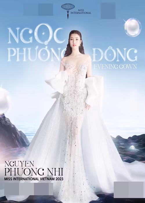 Khán giả Việt Nam chờ đợi Phương Nhi tiến xa trong chung kết Hoa hậu Quốc tế 2023 diễn ra ngày 26/10. Ảnh: FBNV.