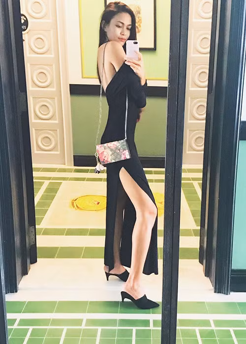 Vóc dáng nuột nà của quán quân Vietnam’s Next Top Model 2013 khiến người đối diện khó có thể rời mắt. Ảnh: FBNV