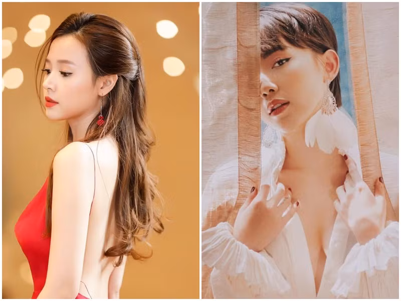 Khi rũ bỏ hình ảnh kín đáo quen thuộc, Midu càng gây mê đắm. Trong khi đó, Tóc Tiên chuộng phong cách gợi cảm ngày chưa lấy chồng. Ảnh: FB Midu, Tóc Tiên.