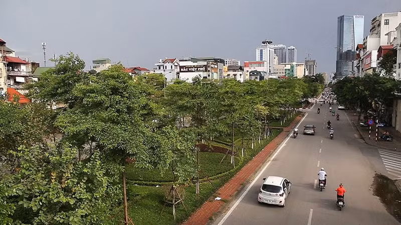 Ngoài việc đóng góp cho cảnh quan đô thị, cây xanh ở một số tuyến đường có hành lang giao thông rộng còn giúp điều hòa không khí, tạo bóng mát, cải thiện môi trường sống ở đô thị.
